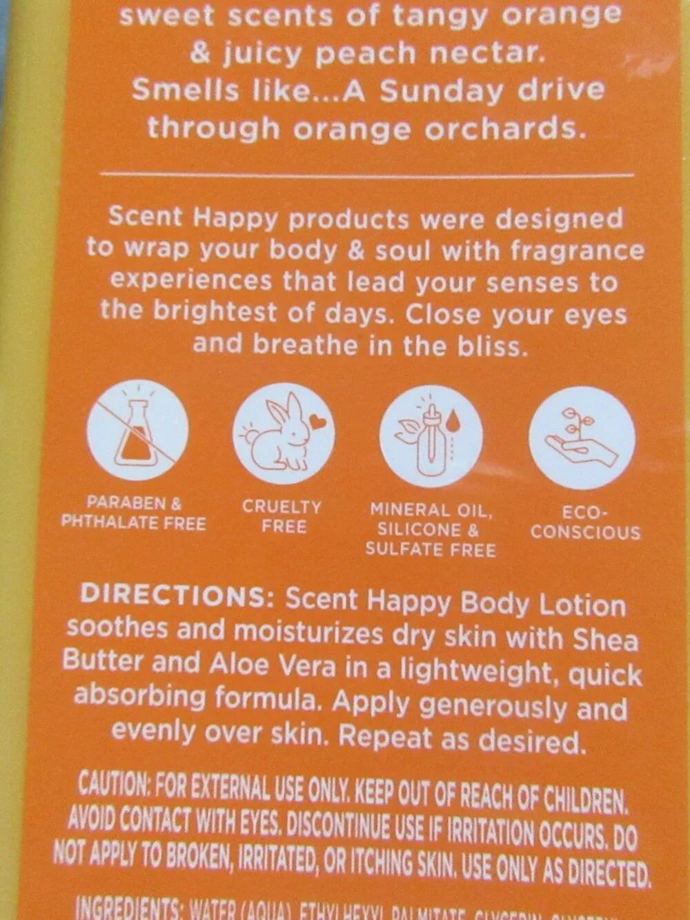 NIP Citrus Sunrise Scent Happy Body Lotion 13 oz. in factory plastic seal